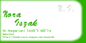 nora iszak business card